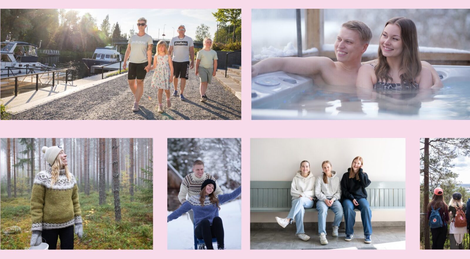 Kuvakollaasi jossa on kuusi erilaista kuvaa ihmisistä