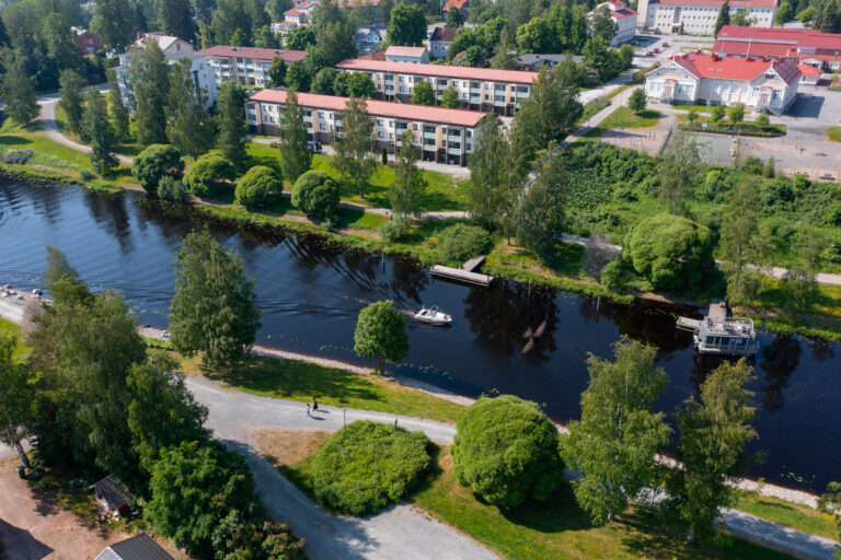 Jämsänjoki ilmakuvassa kesällä