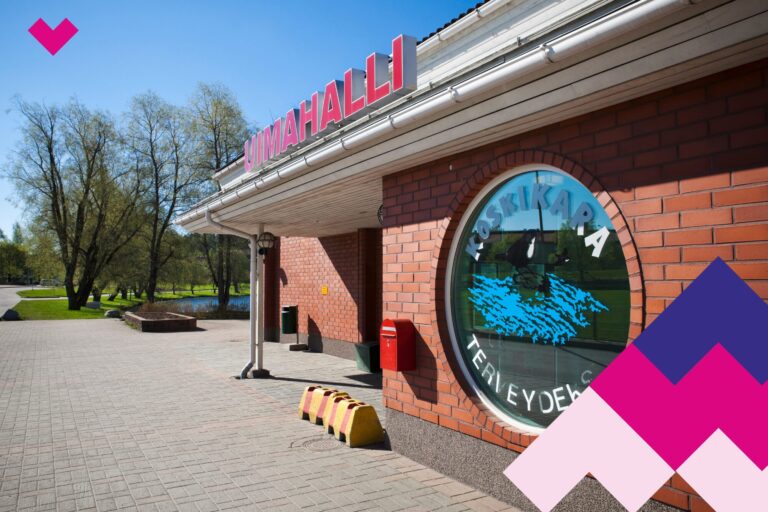 Uimahalli Koskikara -rakennus.